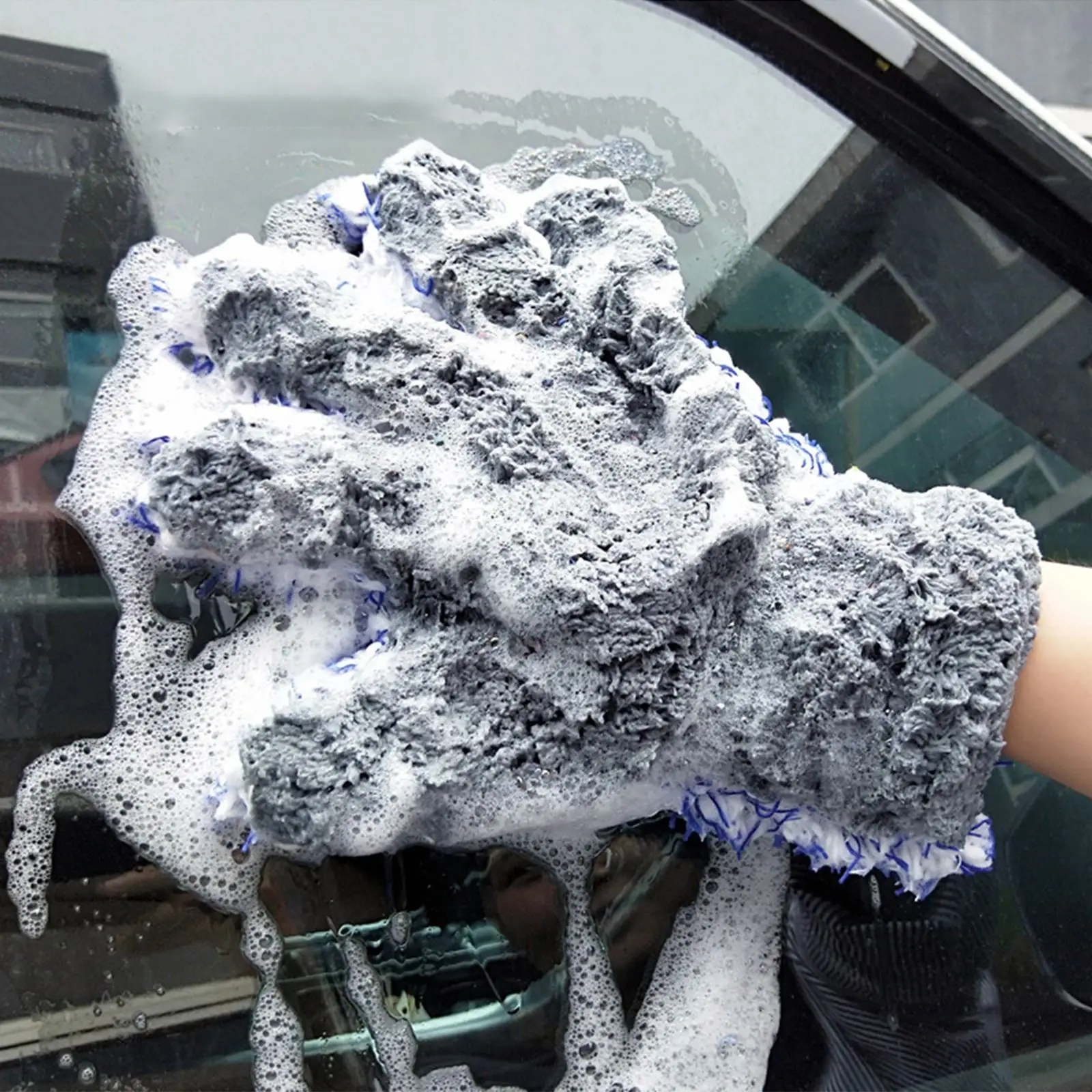 

Double-sided Car Cleaning Gloves Soft Coral Fleece Padded Car Gloves Waterproof Cleaning Cloth with Absorbent Fluff