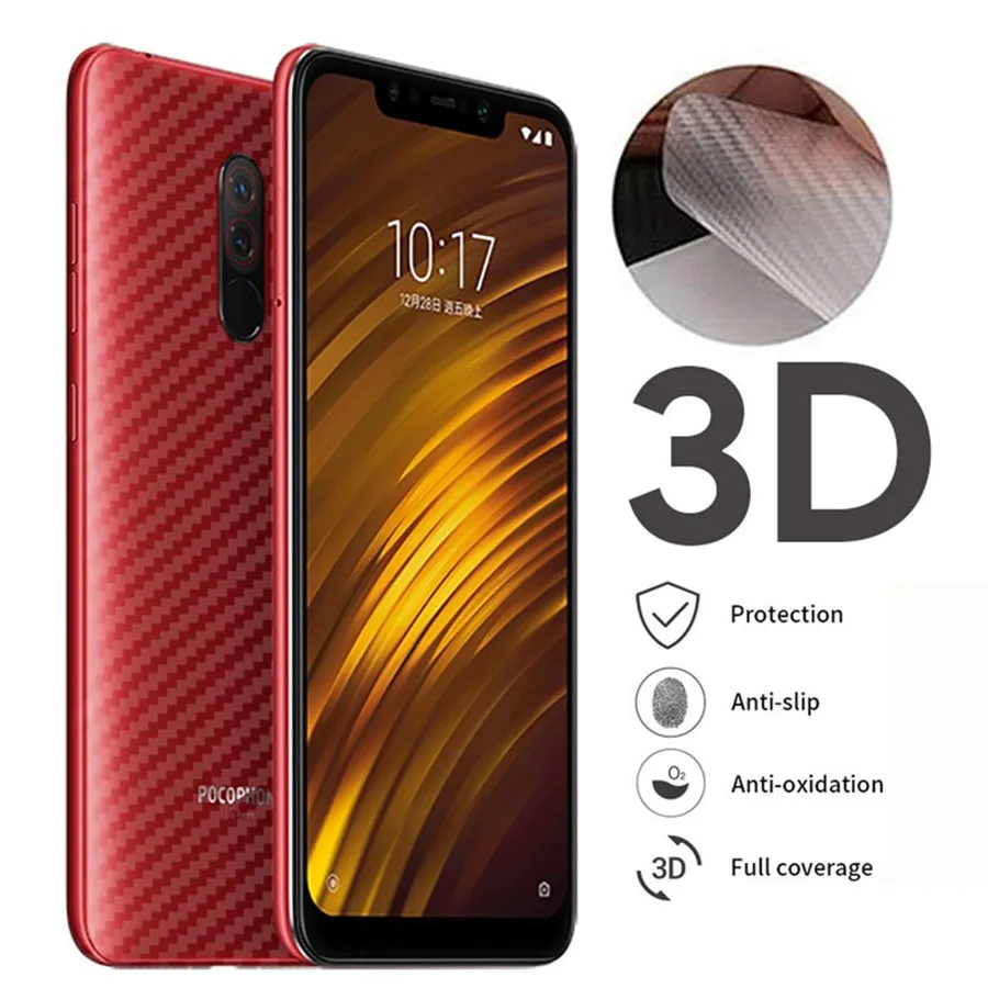 5 шт./лот 3D прозрачный углеродного волокна защитная пленка для экрана Xiaomi Mi Poco M3 X3