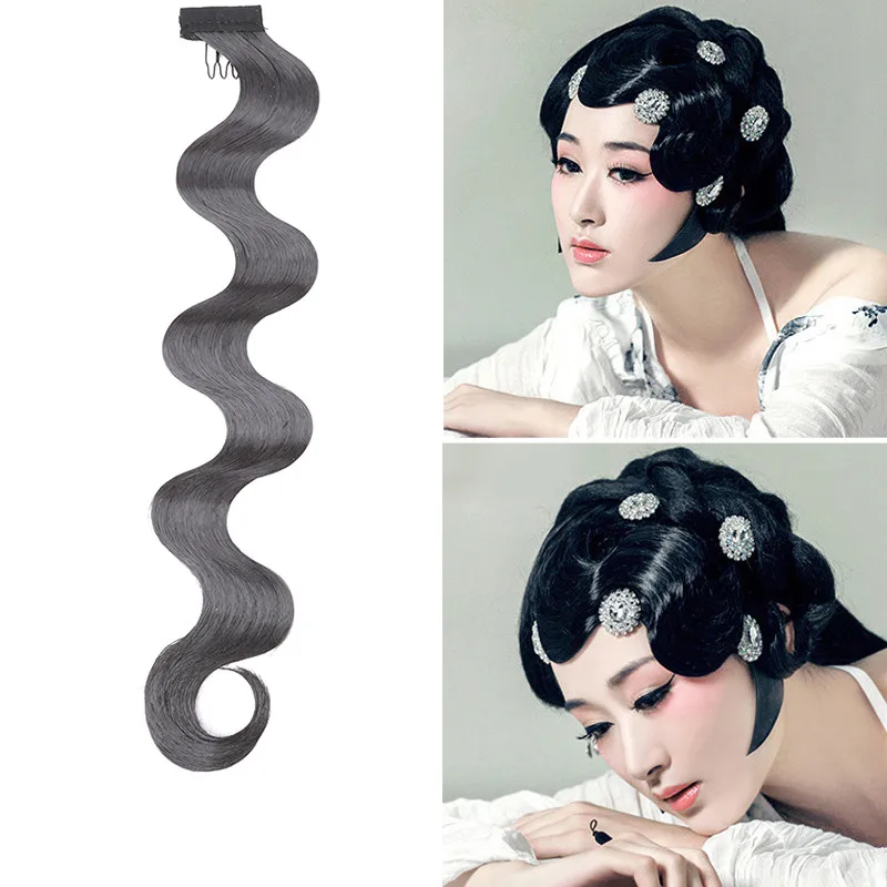 

Black Wave Hair Bangs The Bund Movie Hair Accessories Bund Hair Chi-pao Wear Qipao Headdress Vintage Photography