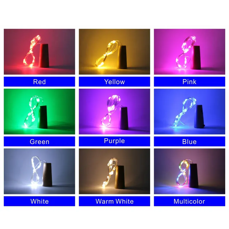 Wine bottle stopper LED decorative light string Button electronic Starry copper wire | Лампы и освещение