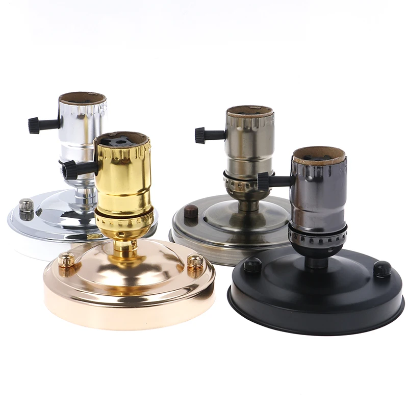 Новый основание светильника E26 гальванических Алюминий Винтаж Ретро Античная