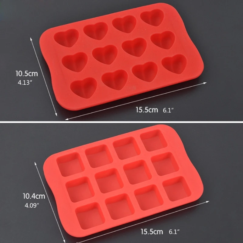 

4-in-1 Silicone Baking Mold Heart Round Sqaure Star Chocolate Candy Molds Tray Set Soap Resin Casting Molds Crafts Kit