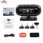 Система контроля давления в шинах на солнечной батарее, 4 внешних и внутренних датчика давления в шинах с оповещением о температуре