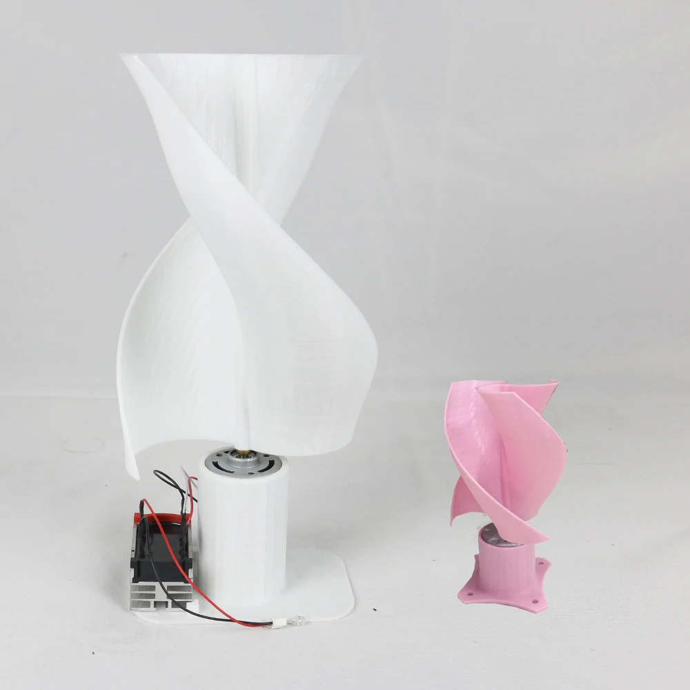 

Helix Wind Turbine Model 20w Micro Wind Turbine With Led Light Vertical Wind Generator For Free Energy Education