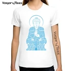 Коллекция 2020 года, женская футболка с Буддой, мандалой, планшетом лотоса, питанием, дзен, летние женские Топы с коротким рукавом, милые футболки для девушек