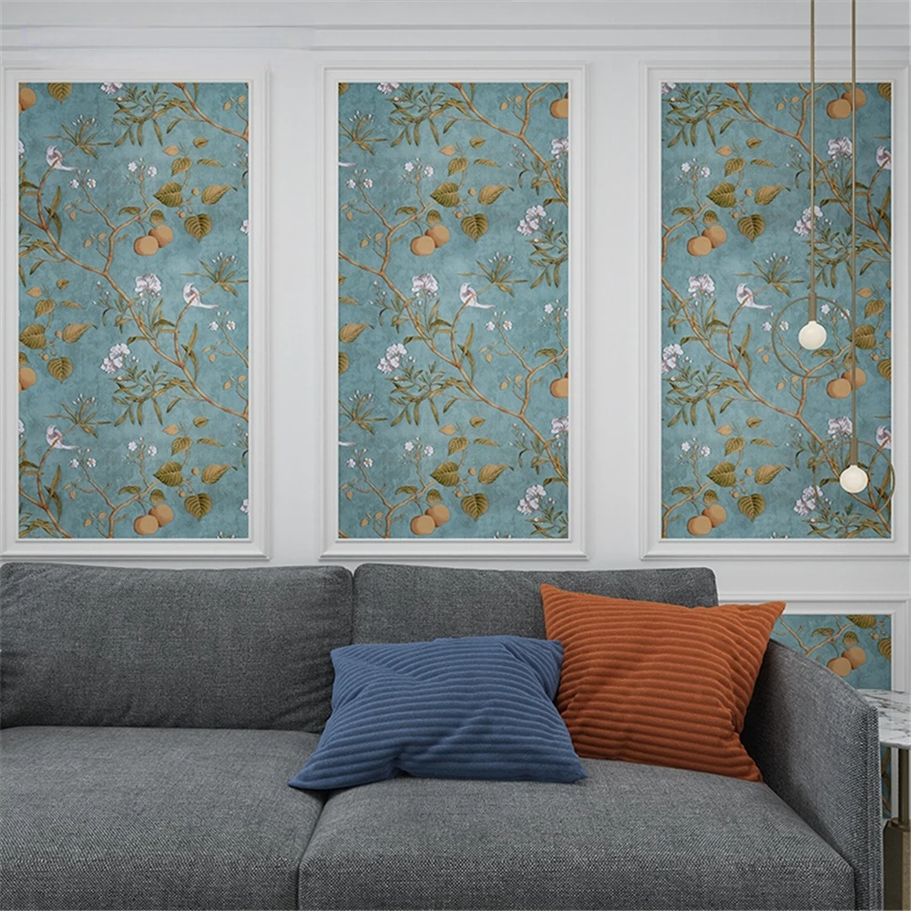 Самоклеящиеся обои с цветочным узором в пасторальном стиле для гостиной фоновые
