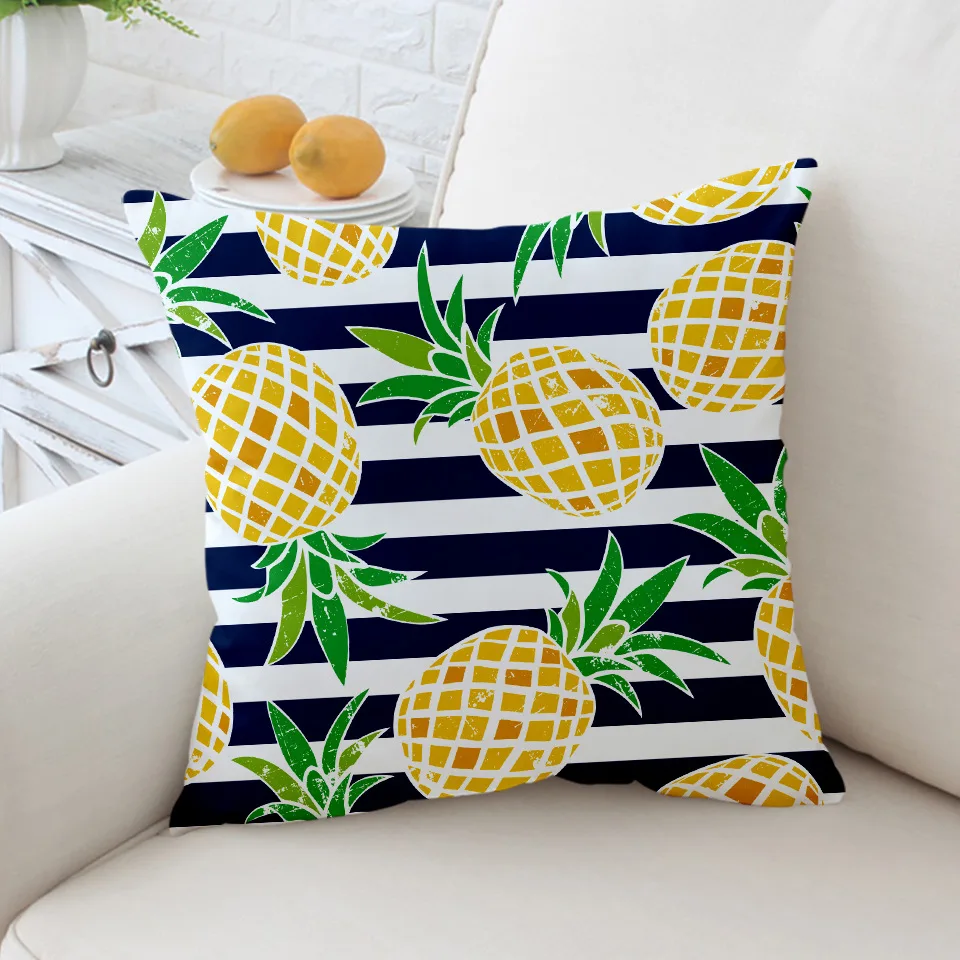 Наволочка с цветным рисунком ананаса полосатых очков наволочка ананасов
