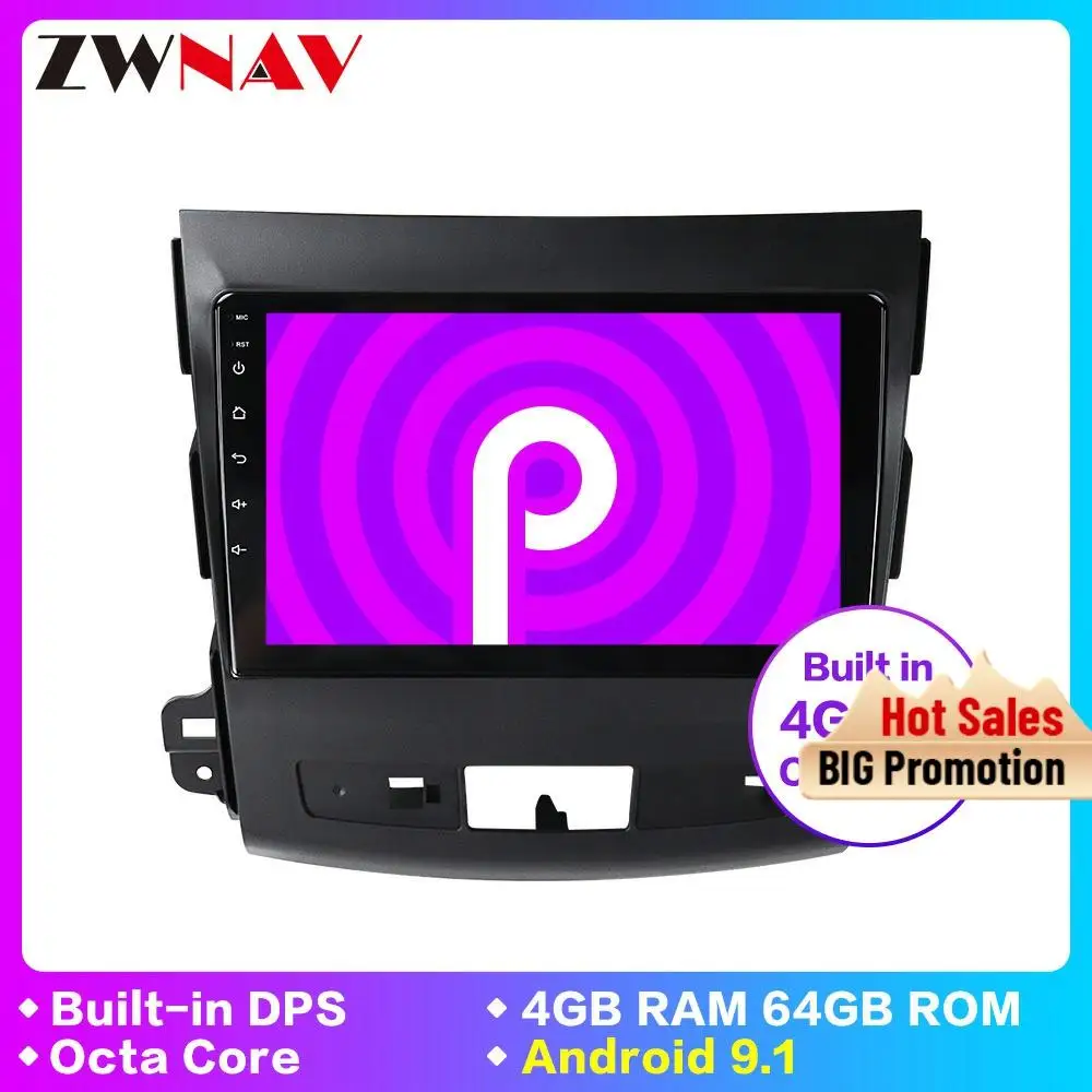 Android 9 1 автомобильный dvd gps мультимедийный плеер для Mitsubishi Outlander xl 2 peugeot 4007
