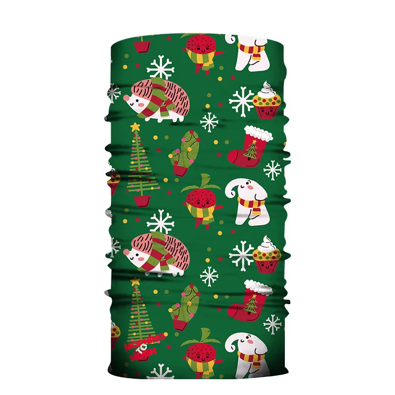 Outdoor New Men Women Head Scarf Magic Print Christmas Ski Camping Cycling Running Face Mask Neck Warmer Bandana | Спорт и