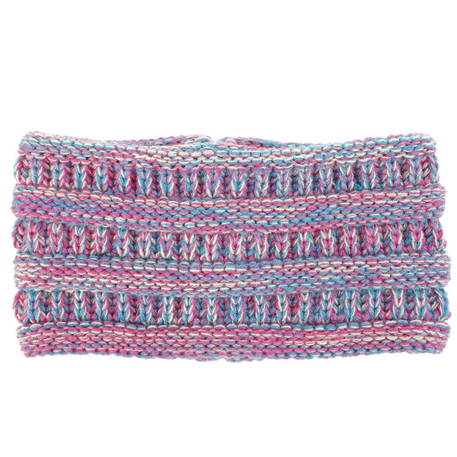 Новинка зимняя теплая однотонная женская зеленая вязаная крючком повязка на