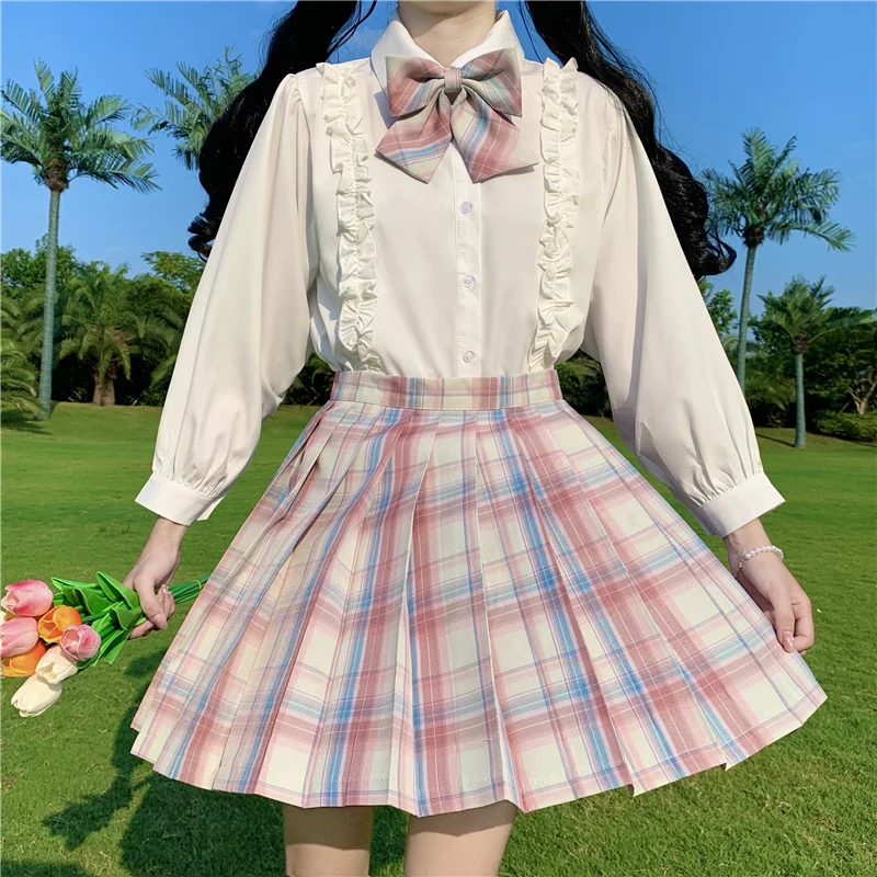 

Long Sleeve Shirt Lolita Inner Half Sleeve Style Ear Doll Collar Loose Shirt Suit for Women