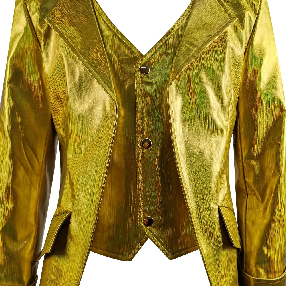 

CosDaddy Steampunk Jacket Vintage Coat Gold Gothic Jackets Male Outwear