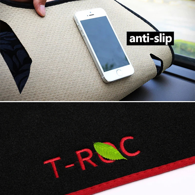 

Car Dashboard Avoid Light Pad Instrument Platform Desk Cover Mats Carpets For Volkswagen VW T-ROC TROC 2018 2019 Accessories