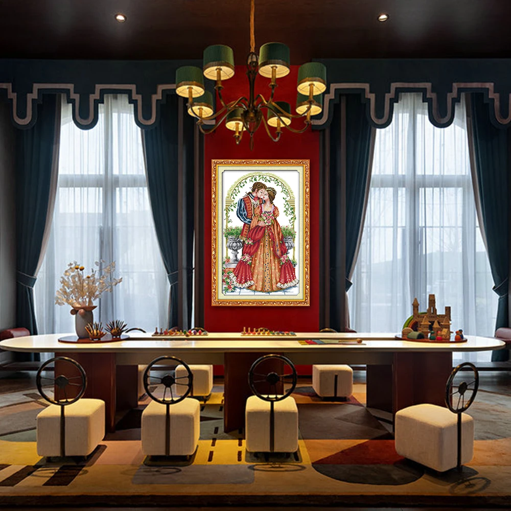 Joy Sunday красная парная вышивка крестиком домашний декор R234 14CT 11CT считается и