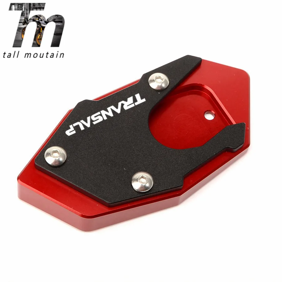 

Для Honda XLV 600 650 700 TRANSALP CNC алюминиевый мотоцикл логотип TRANSALP боковая подставка накладка увеличение пластина подставка расширение