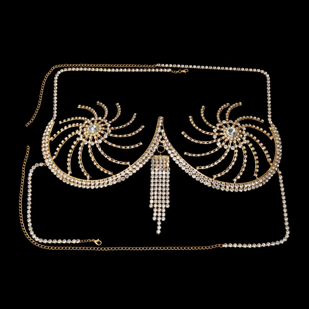 Stonefans в форме ветряной мельницы Rhienstone подставка для груди кисточка бюстгальтер