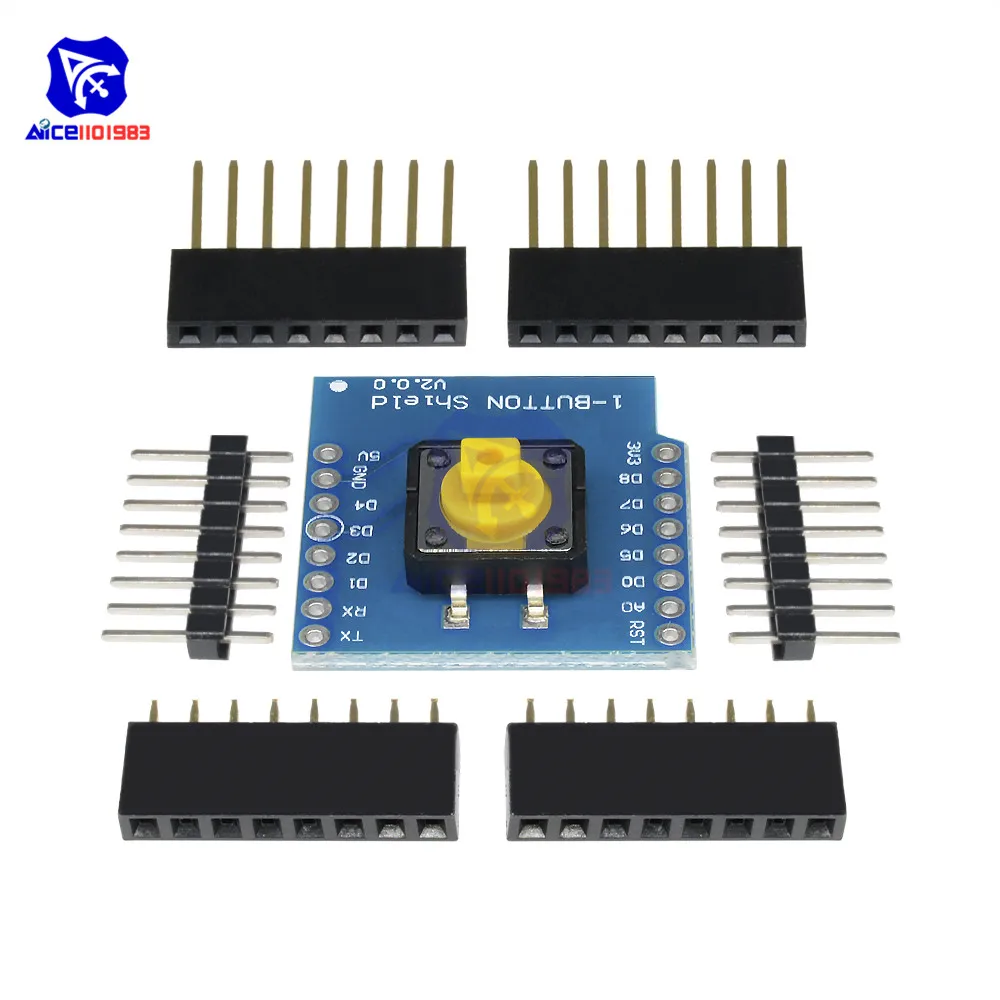 Мини модуль кнопочного переключателя diymore WeMos D1 с штырьком для Arduino|wemos d1|d1 miniwemos d1