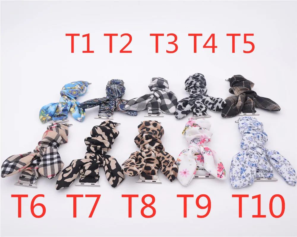 New Scrunchie Fabric Elastic Watch Band for Apple Watch 5/4/3/2 Fashion Bracelet for Women Wristband 38/40/42/44mm Watch Straps