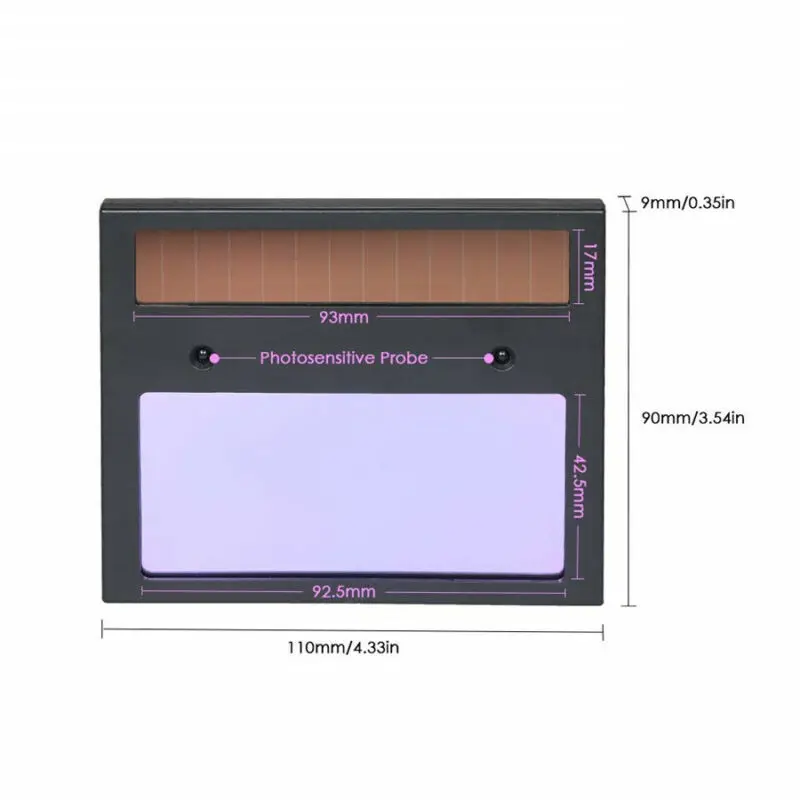 

CNC Welding Lens Solar panel Automatic dimming Welding helmet Filter DIN 4