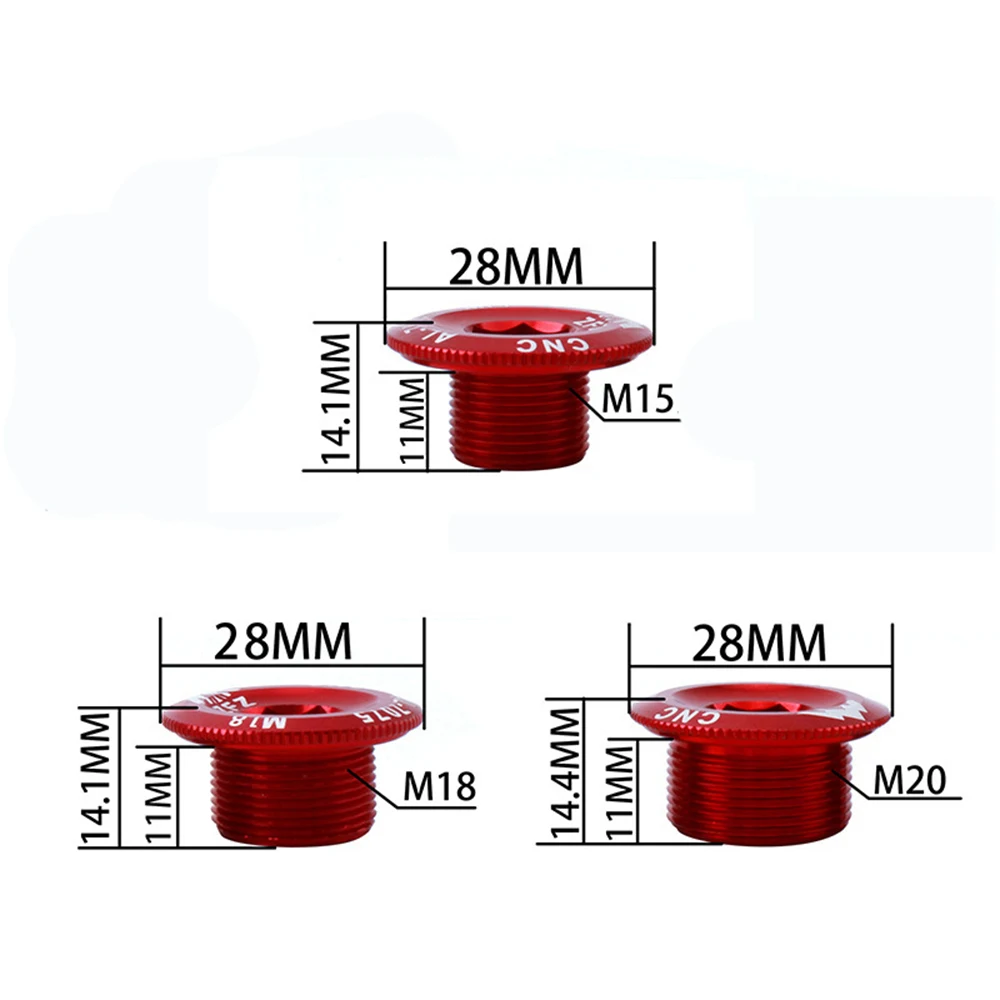 M15 M18 M20 Aluminum Alloy Crank Bolt Cover Cap Bike Bottom Bracket Arm Fixing | Спорт и развлечения