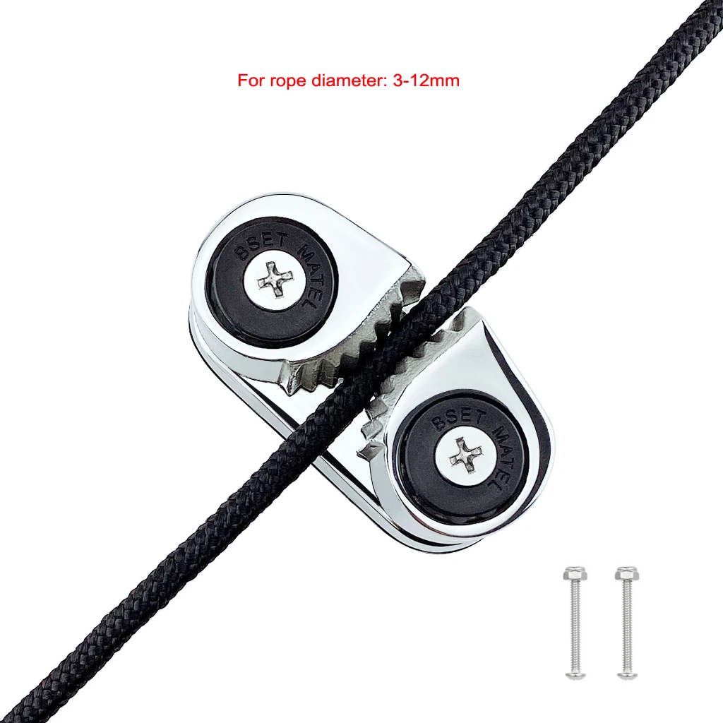 

2PCS 316 Stainless Steel 2 Row Matic Ball Bearing Cam Cleat Pilates Equipment Marine Boat Fast Entry Rope Wire Fairlead Sailboat