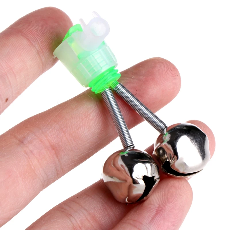 Удочка Полюс зажим сигнализации колокольчик двойное кольцо укуса приманки