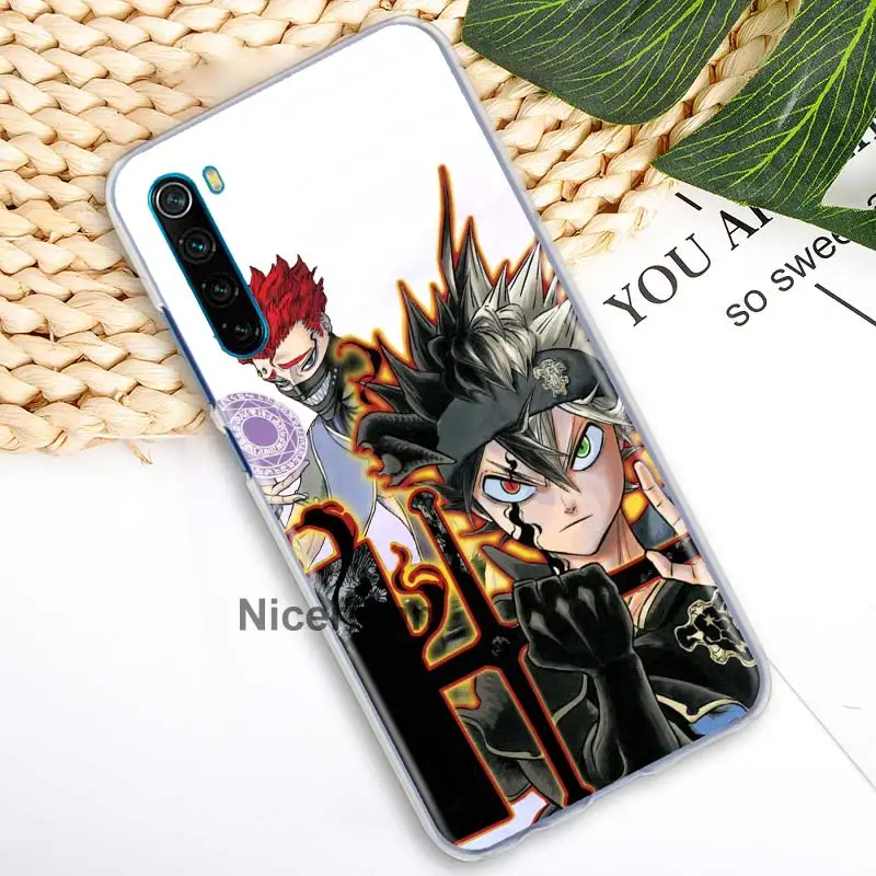 Жесткий чехол-накладка для Xiaomi Redmi Note 9S 9 Pro 6 7 8 8T 6A 7A 8A 9A 9C K20 K30 5G с рисунком черного