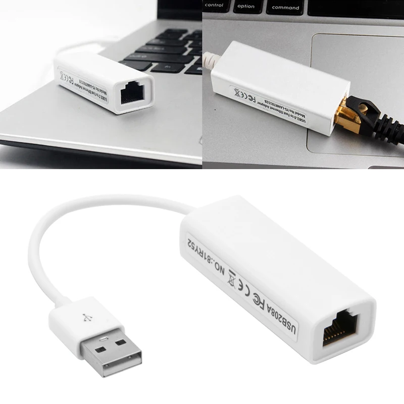 

USB 2.0 To RJ45 Network Card Lan Adapter For OS Tablet PC Win 7 8 XP