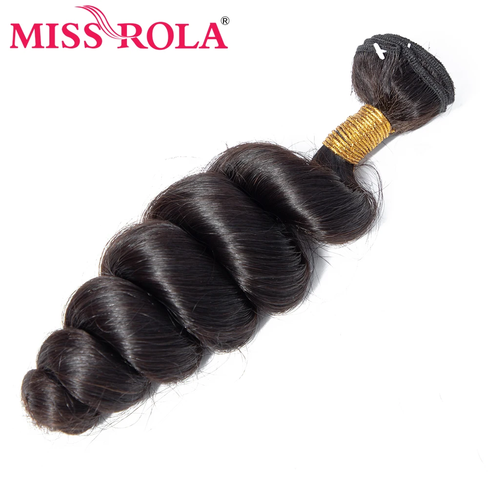 Miss Rola волосы перуанские свободные волнистые 3 пряди застежкой натуральный цвет