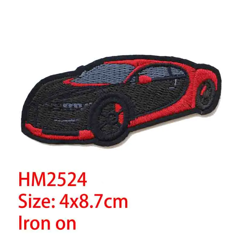 Мультфильм декоративная заплатка Lamborghini синий и красный цвета автомобилей