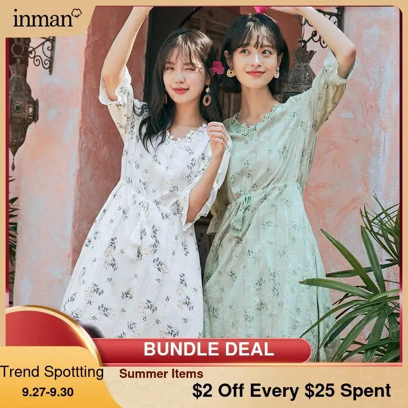 Платье женское пляжное цельнокроеное элегантное кружевное с V-образным вырезом и