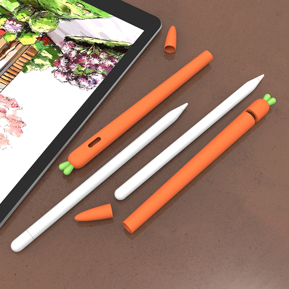 

1 Pc Soft Pen Silicone Case Nib Cover Sleeve Wrap Tip Holder Connector Strap For Apple Pencil iPad Pro Candy Color Non Slip