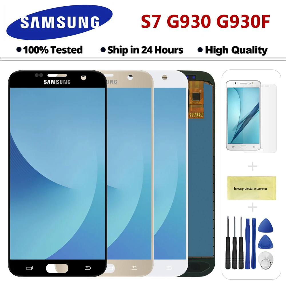 TFT S7 ЖК дисплей для SAMSUNG GALAXY G930A G930F SM сенсорный экран дигитайзер в сборе