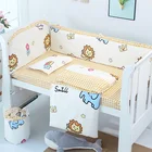 Комплект постельного белья для новорожденных, 5 шт.компл., кроватка в скандинавском стиле со звездами, комплект детского постельного белья с бамперами и наполнителем, 9 размеров