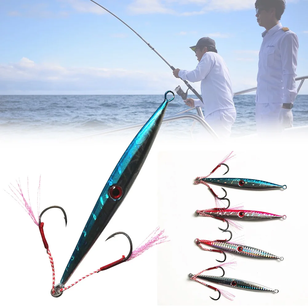

1pcs Metal Jig Fishing Lures 40g Saltwater Sea Fishing Bait Artificial Sinking Spinning Bait Hard Crankbaits Wobblers Accessory