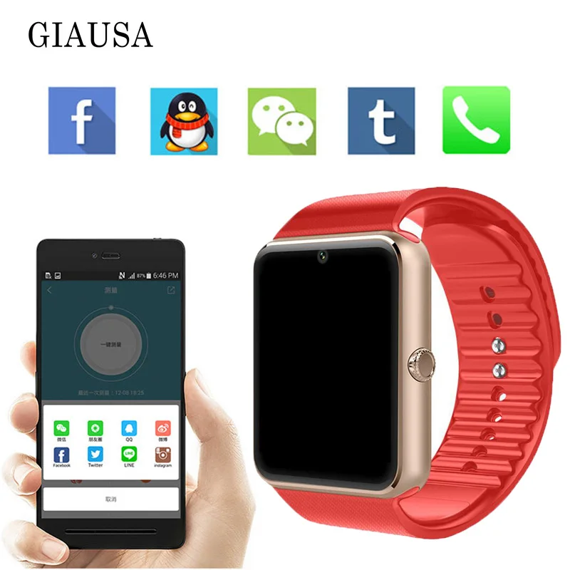 Смарт-часы GT08 часы уведомление о синхронизации поддержка sim-карты TF Bluetooth