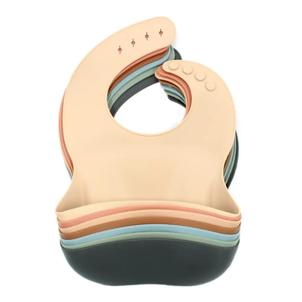 Soft Silicone Wipe Clean Waterproof Baby Bibs | Детская одежда и обувь