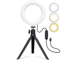 led video ring light kit 16cm ring lamp photo light ring for youtube selfie makeup studio photography ringlight with light stand