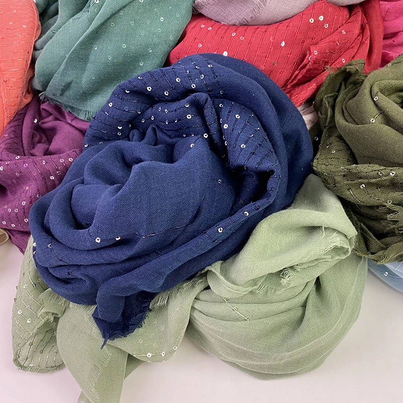 Мода градиент с люрексом Блеск Хиджаб шарф Макси Обертывания шарфы для женщин