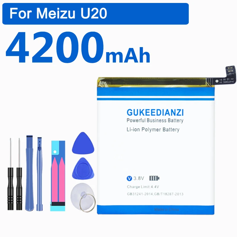 Сменный аккумулятор GUKEEDIANZI 4200 мАч BU15 для Meizu Meizy Meilan U20 литий полимерная аккумуляторная батарея|Аккумуляторы