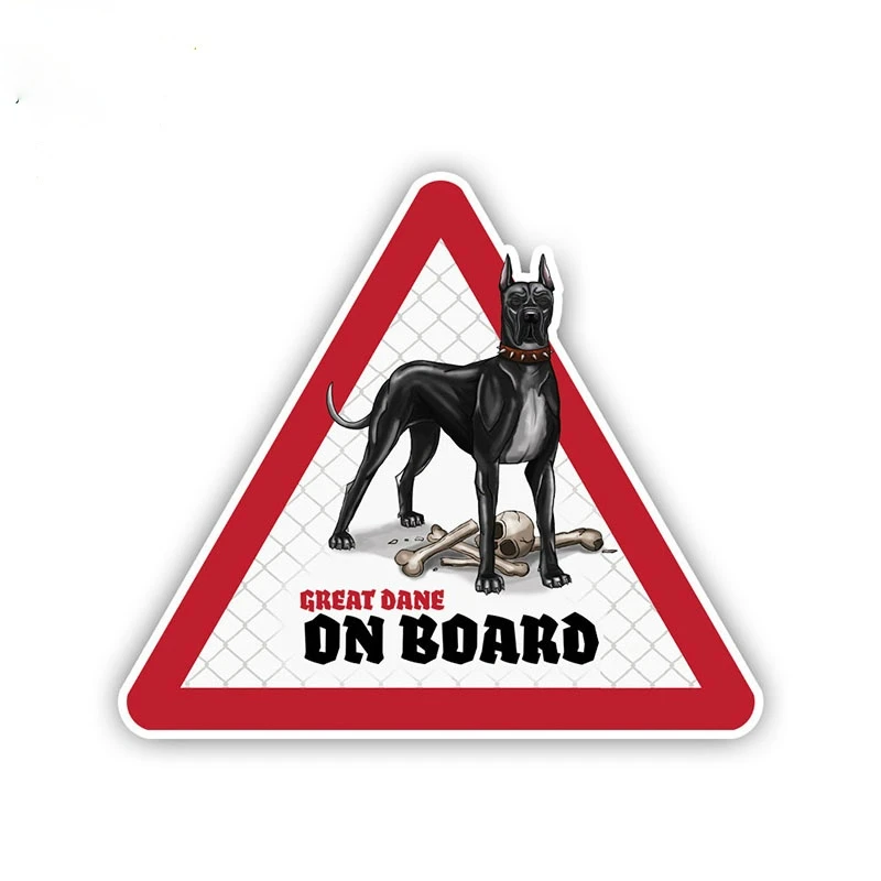 

Car Stickers Pet Dog Great Dane on Board Warning Sign Humorous Waterproof Vinyl Decals Automobiles Accessories,12cm*10cm
