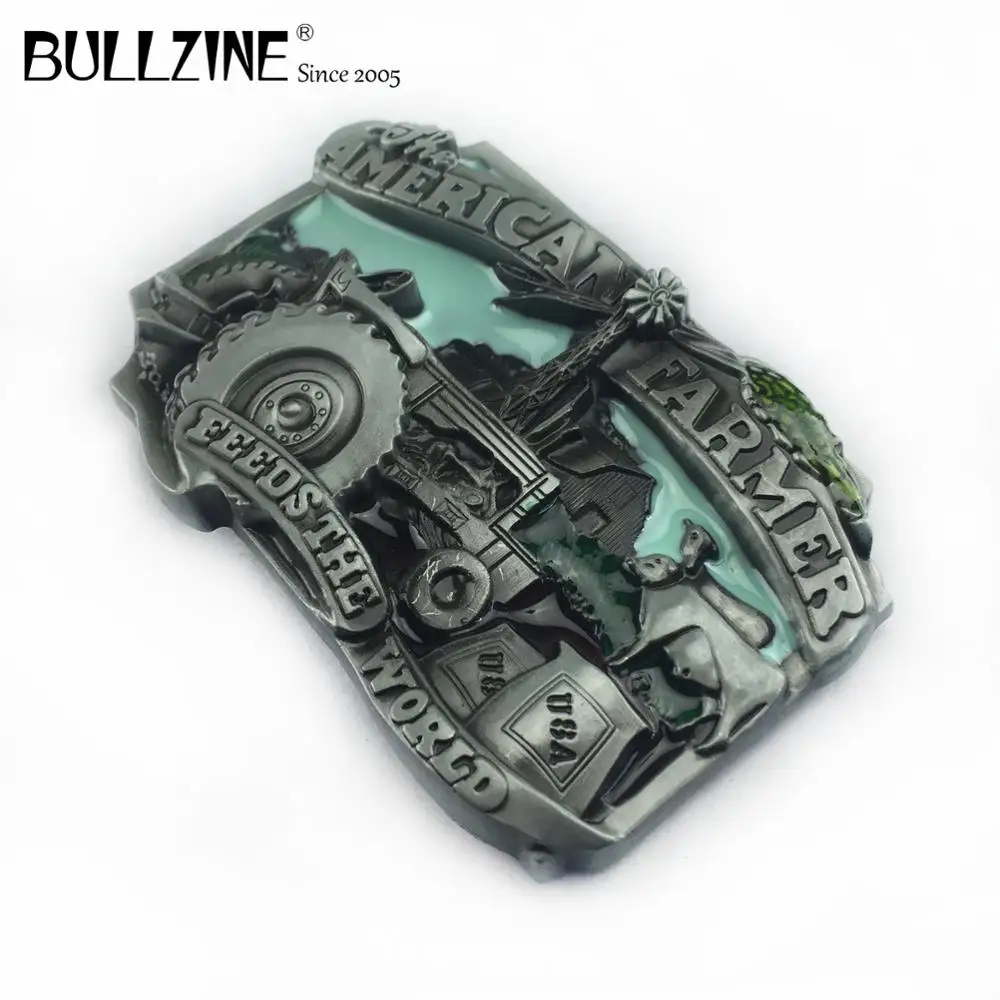 В Bullzine Американский фермер пряжки ремня с оловянной отделкой FP-02483 подходит для