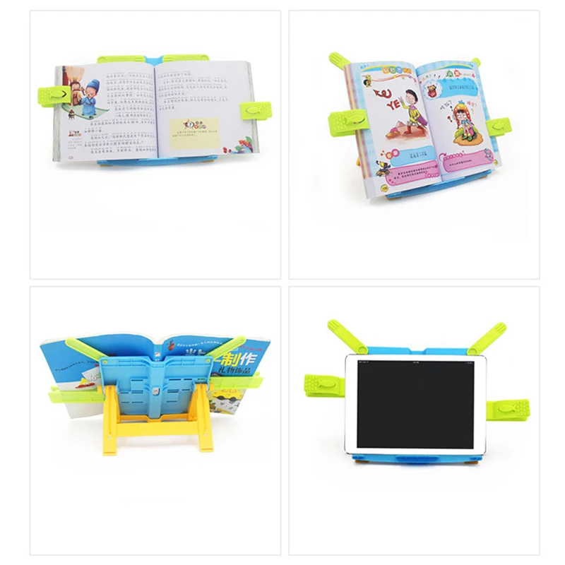 

2021 New Creative Kid Baby Toy Wooden Frame Reading Bookshelf Book Notebook Tablet Bracket
