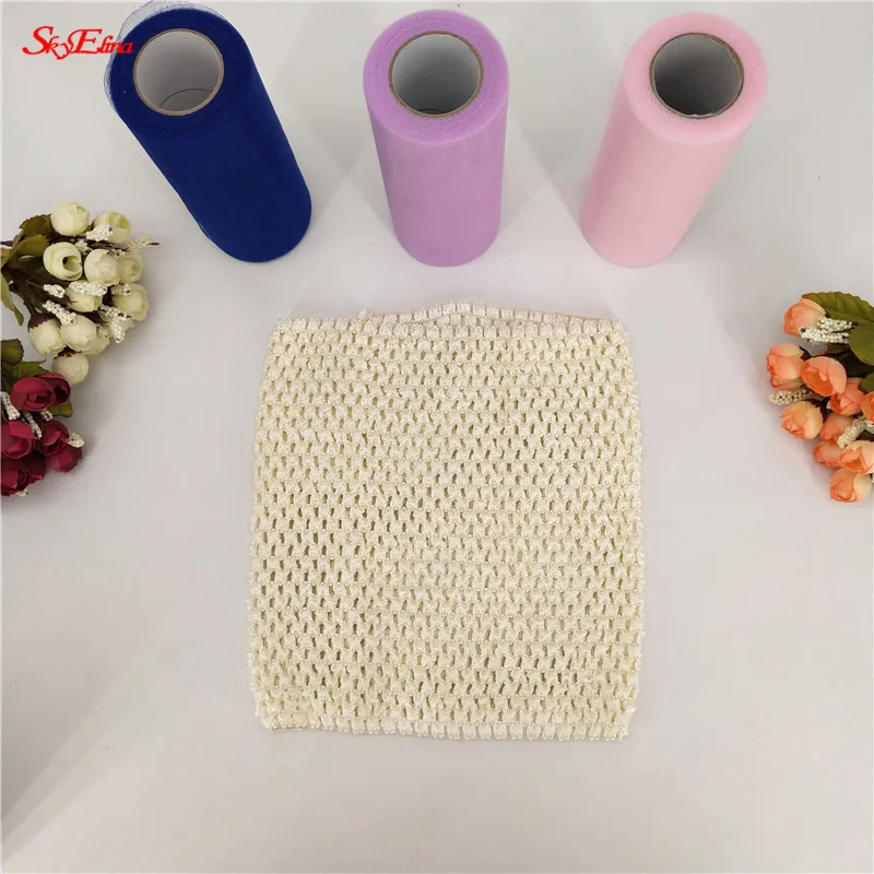 Milk white 1 шт. 15*15 см/23*20 см Ткань для юбки-пачки Крючком эластичная ткань топы грудь обертывание DIY швейная одежда трикотажная ткань эластичное бандо 5zSH - Цвет: Milk white