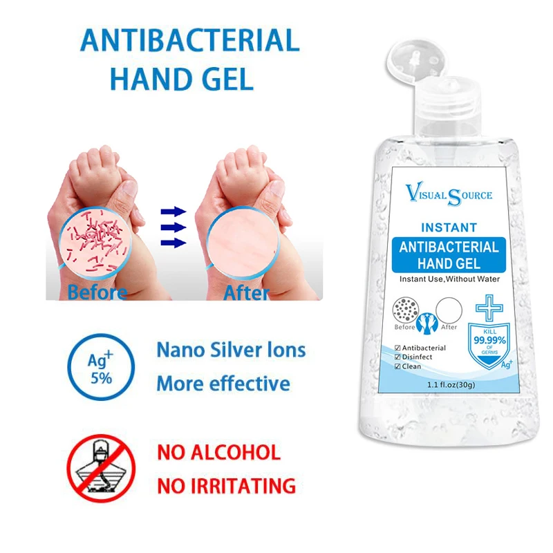 30ml Anti-bacterial Mini Hand Sanitizer Outdoor Cleansing Travel Portable Waterless Wipe Out Bacteria Disinfection Gel | Красота и
