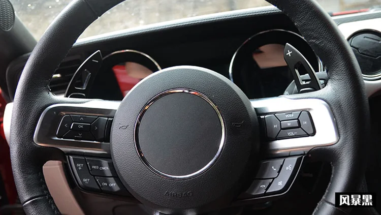 

Car Styling for Ford Mustang 2015 2016 2017 2018 2019 Steering Wheel Gear Shifters Paddle Aluminum Alloy Cover Trim 2pcs