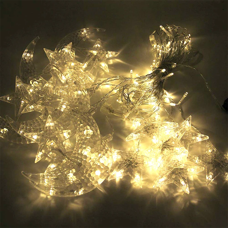 2 5 м 138 СВЕТОДИОДНЫЙ занавес с Луной звезды светящаяся гирлянда сказочное