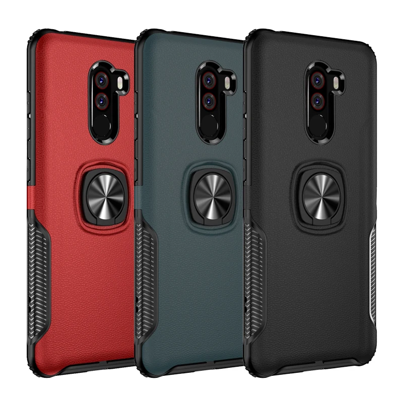 Противоударный защитный чехол для Xiaomi POCOPHONE F1 металлический держатель кольца на