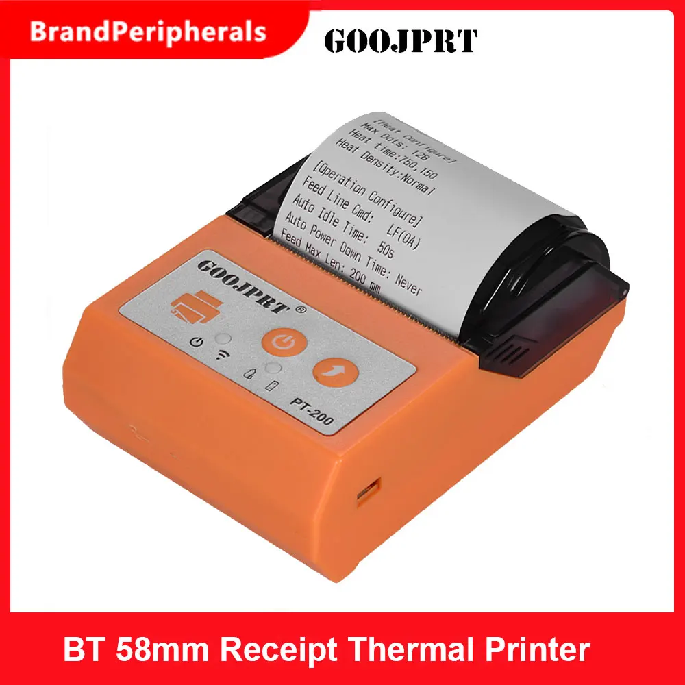 GOOJPRT портативный беспроводной BT 58 мм чековый термопринтер персональный мини