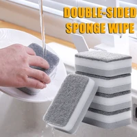 home double sided cleaning sponge scouring pad cleaning cloth household kitchen cleaning tools accessories dropshipping